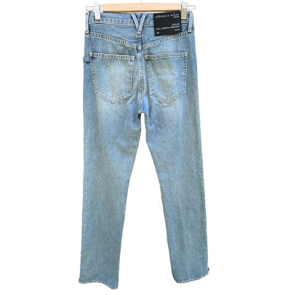 NWT Veronica Beard Dylan Straight Leg Step Hem Jeans in Sunset Pier Size 24 - Picture 11 of 15